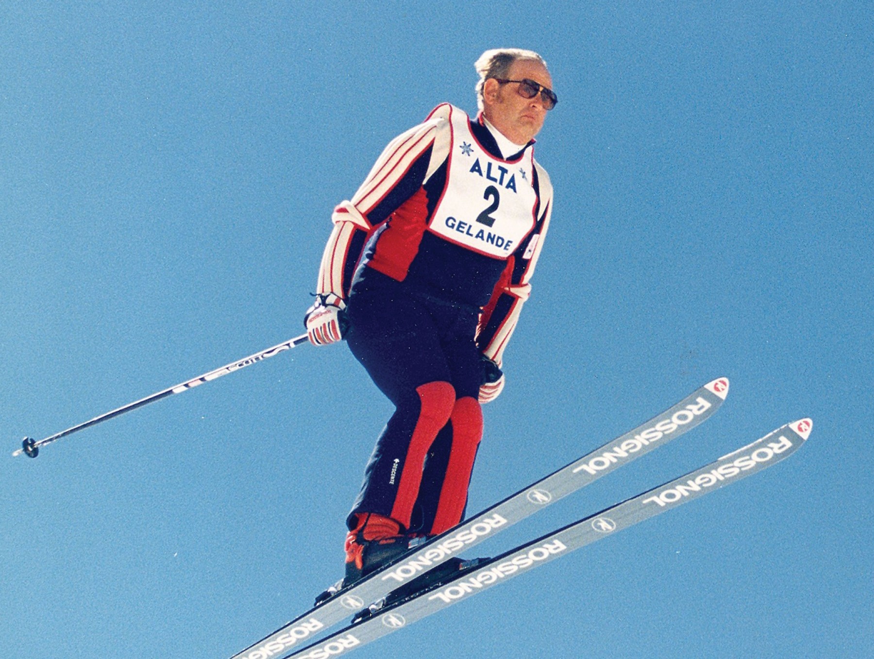 Wilford Brimley skiing at Alta
